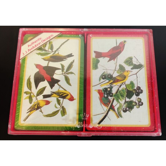 Vintage Hallmark Bridge Playing Cards  Double Deck Set Artists Birds Unopened - Picture 2 of 7